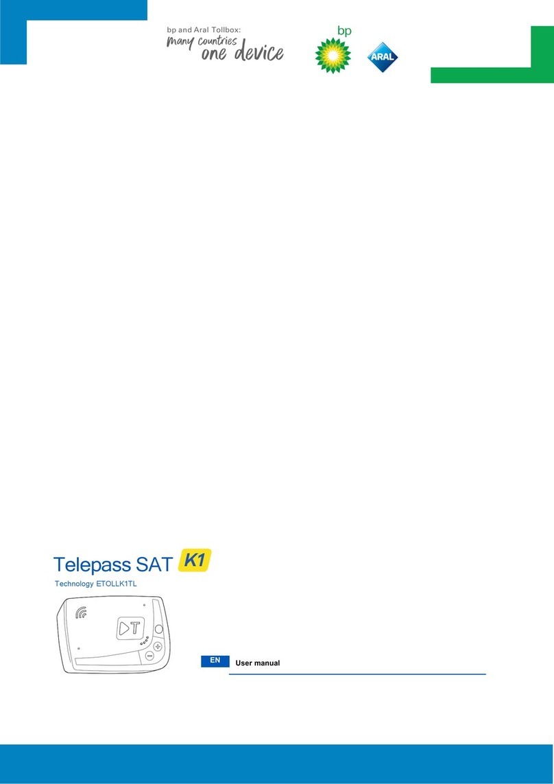 TELEPASS ETOLLK1TL SAT K1 User manual