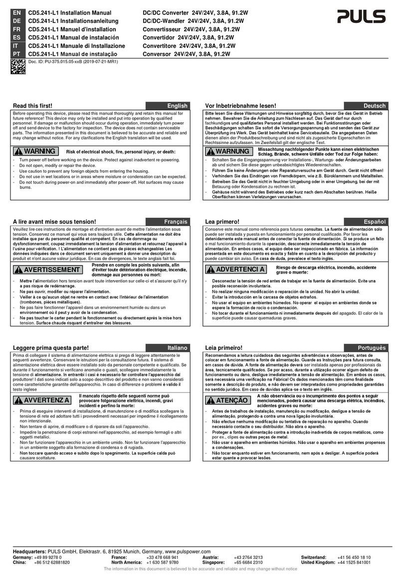 Puls CD5.241-L1 installation manual