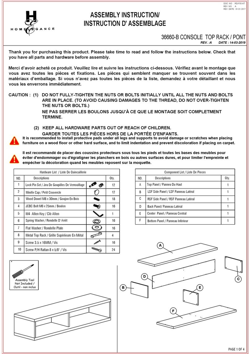 Homelegance 36660-B Assembly instruction