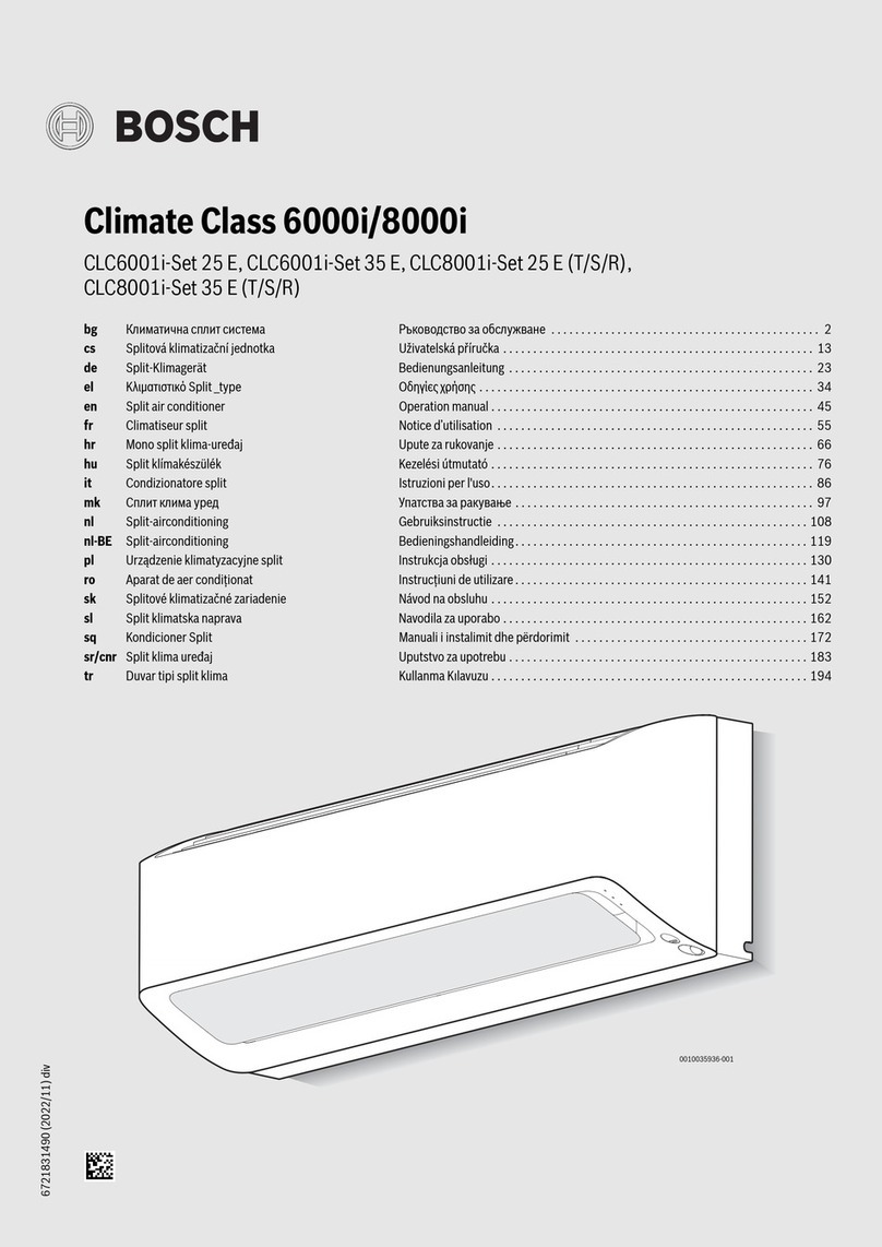 Bosch Climate Class 6000i User manual