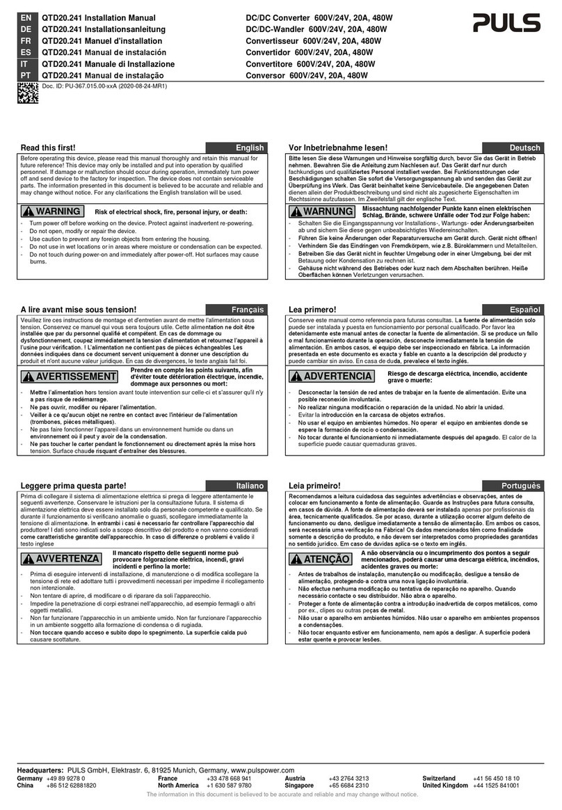 Puls QTD20.241 installation manual