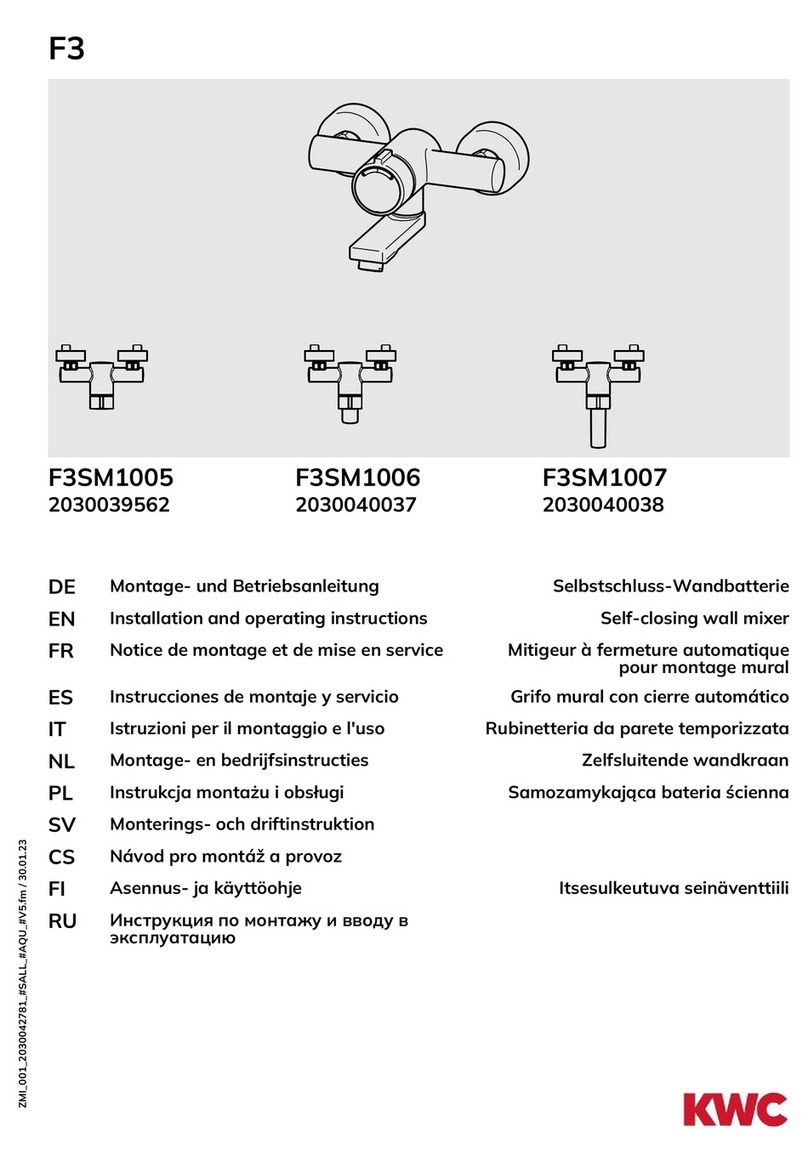 KWC F3SM1005 Installation and operating instructions KWC F3SM1005 Installation and operating instructions