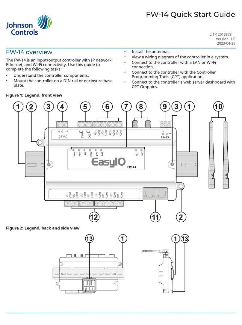 Johnson Controls FW-14 quick start guide