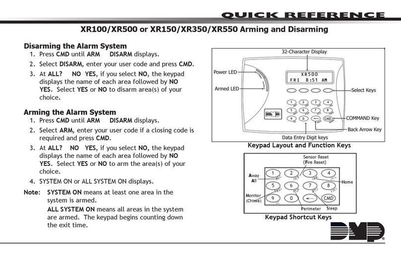 DMP Electronics XR350 quick reference