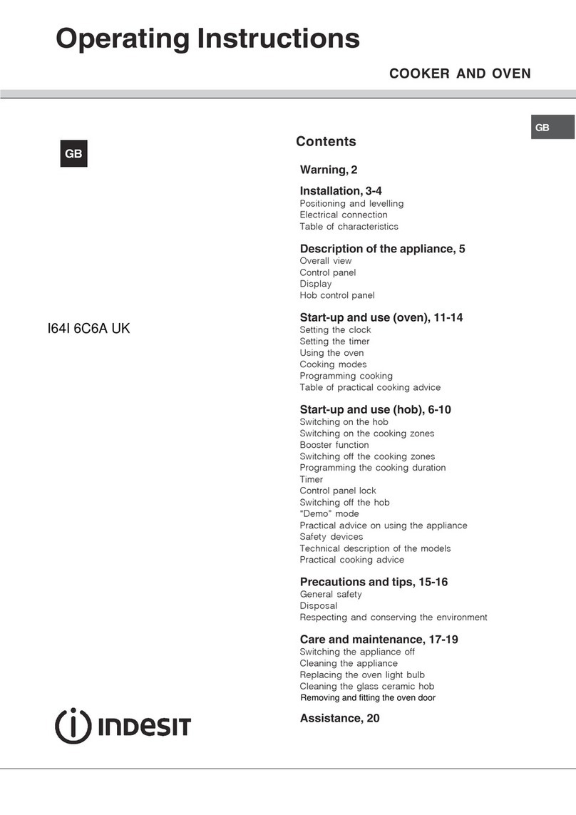 Indesit I64I 6C6A UK operating instructions Indesit I64I 6C6A UK operating instructions
