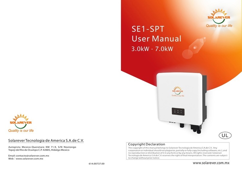 SOLAREVER SE1-SPT user manual