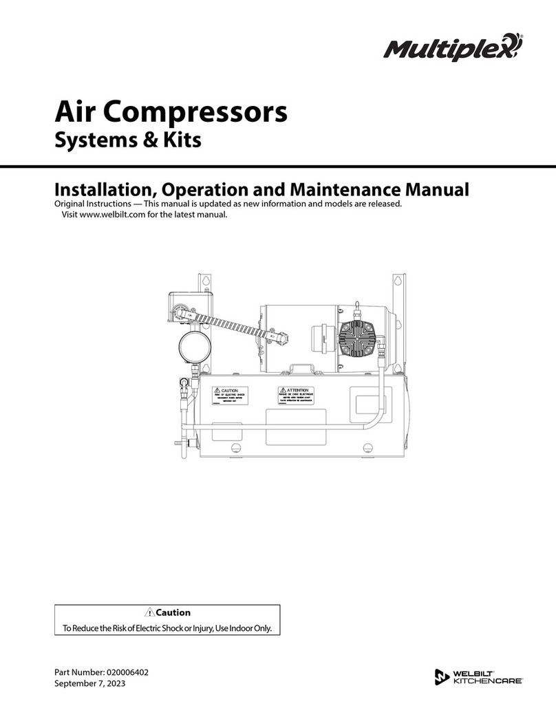 Welbilt Multiplex APKV3D Installation, operation and maintenance manual Welbilt Multiplex APKV3D Installation, operation and maintenance manual