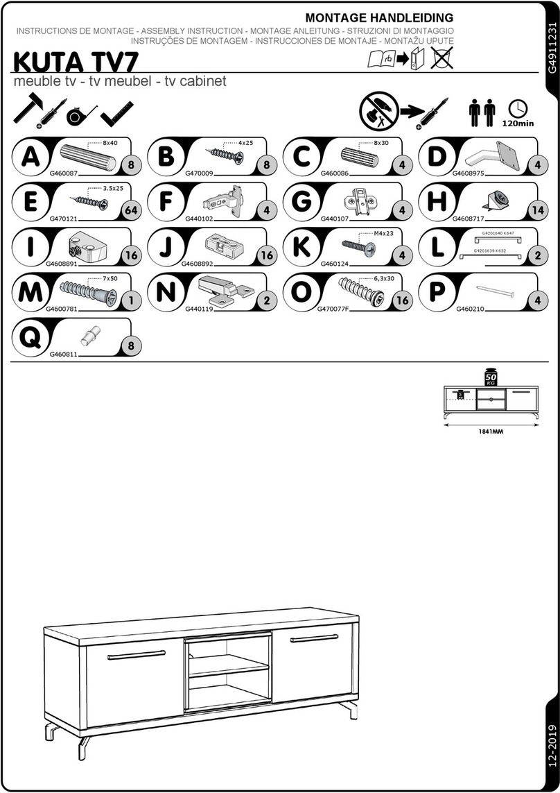meubar KUTA TV7 Assembly instruction