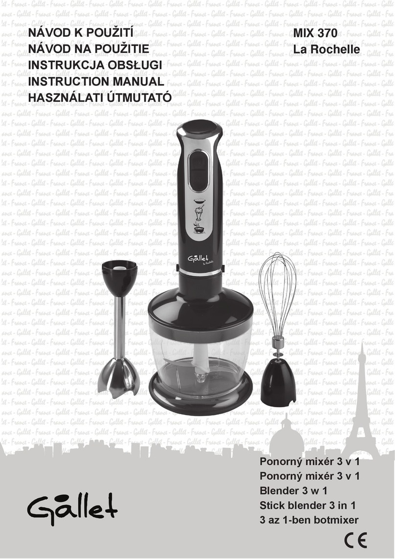 Gallet La Rochelle MIX 370 instruction manual