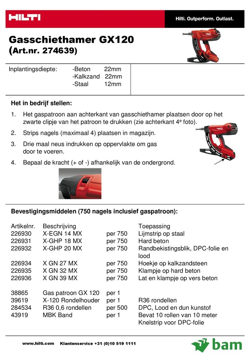 Hilti GX 120 User manual