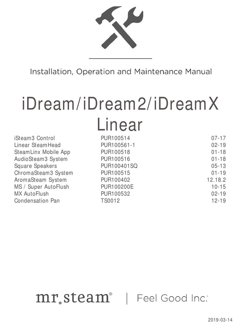 mr. steam iDream2 Installation, operation & maintenance manual