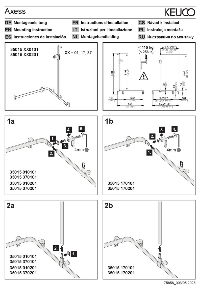KEUCO Axess 35015 0101 Series Mounting instruction