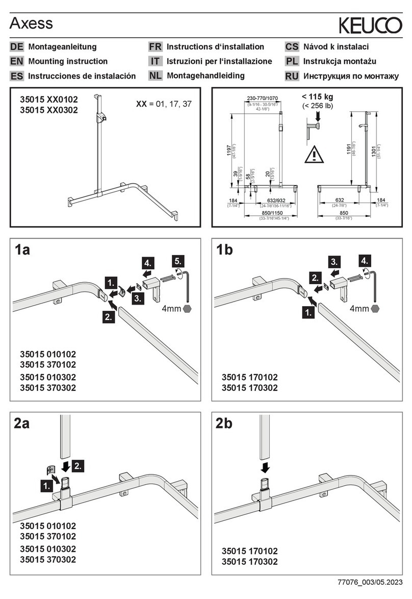 KEUCO Axess 35015 0102 Series Mounting instruction