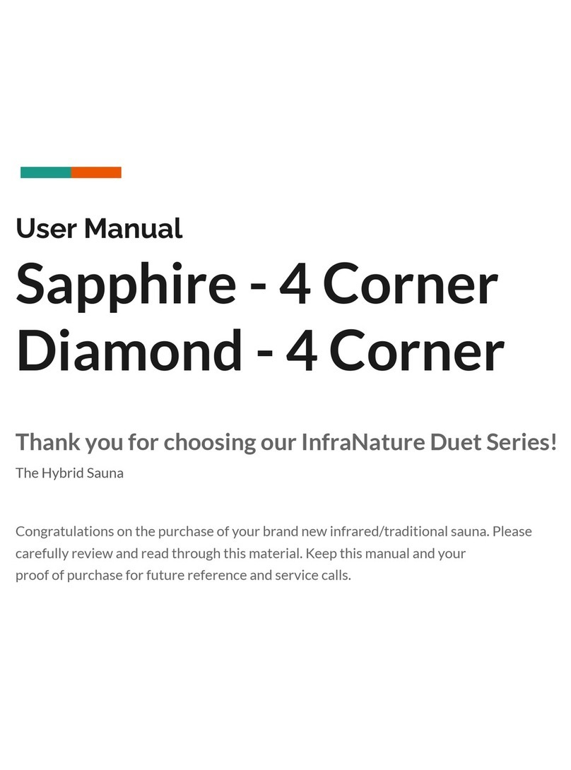 Enlighten Sauna InfraNature Duet Sapphire - 4 Corner user manual Enlighten Sauna InfraNature Duet Sapphire - 4 Corner user manual