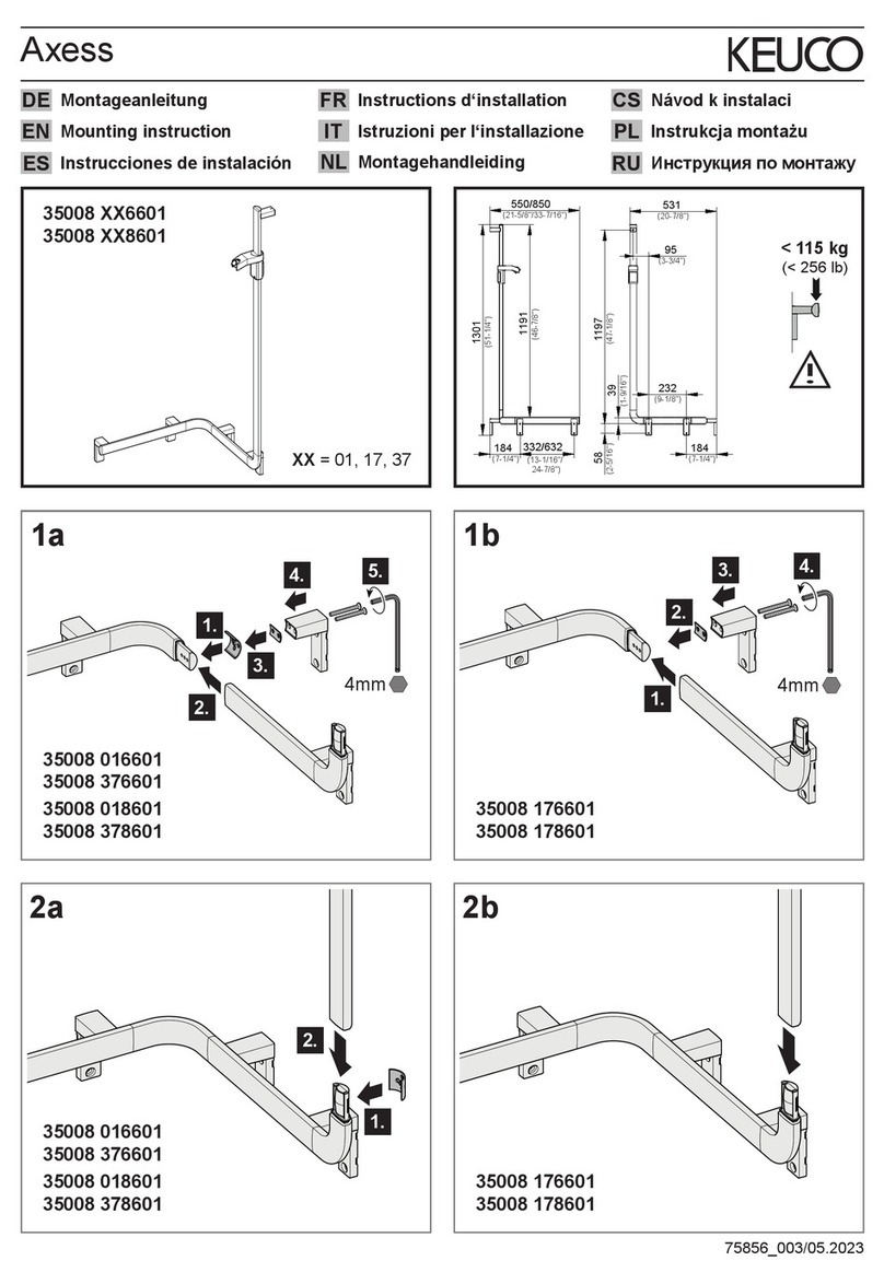 KEUCO Axess 35008 016601 Mounting instruction