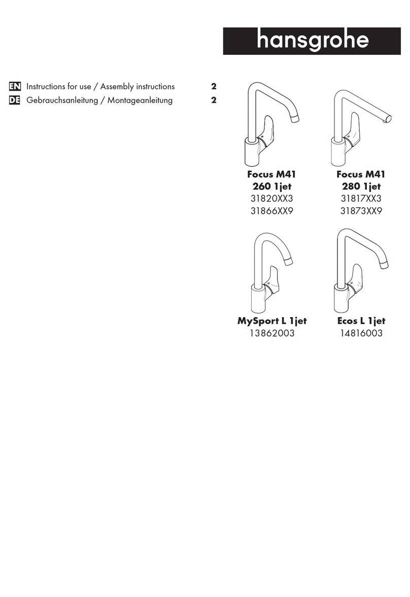 Hans Grohe Decor 260 1jet 31820 3 Series Manual Hans Grohe Decor 260 1jet 31820 3 Series Manual