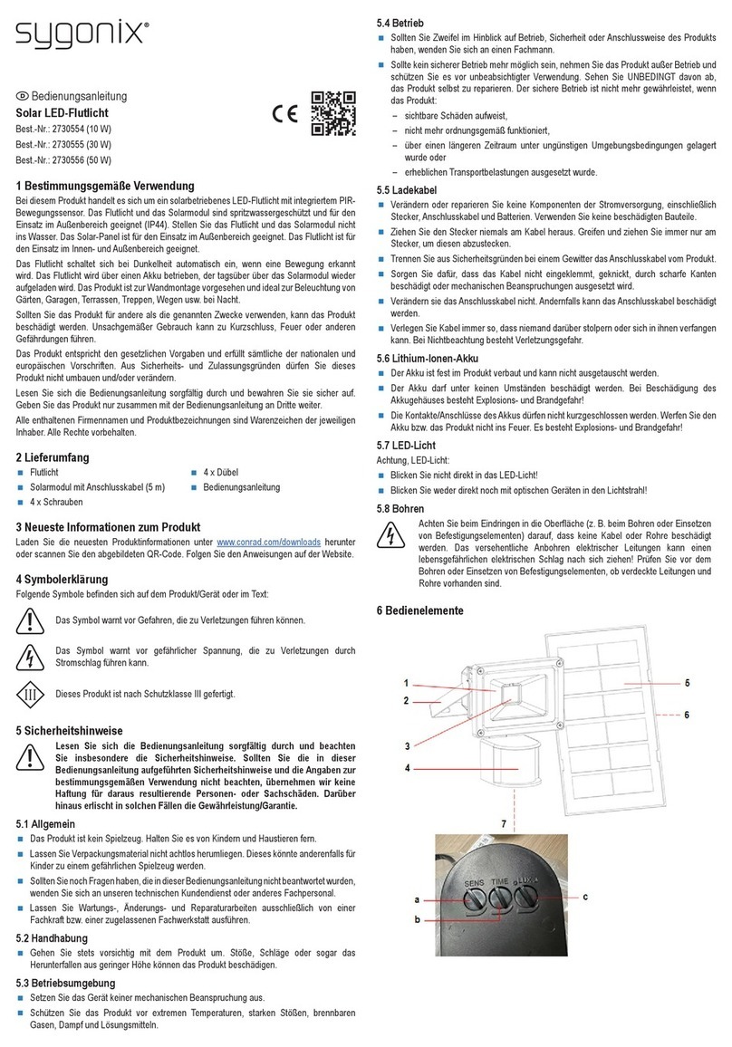 Sygonix 2730554 operating instructions