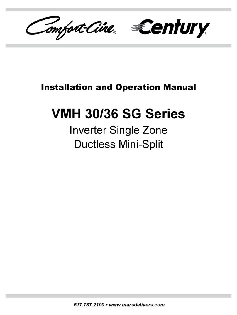 Mars Comfort-Aire Century VMH 30 SG Series User manual