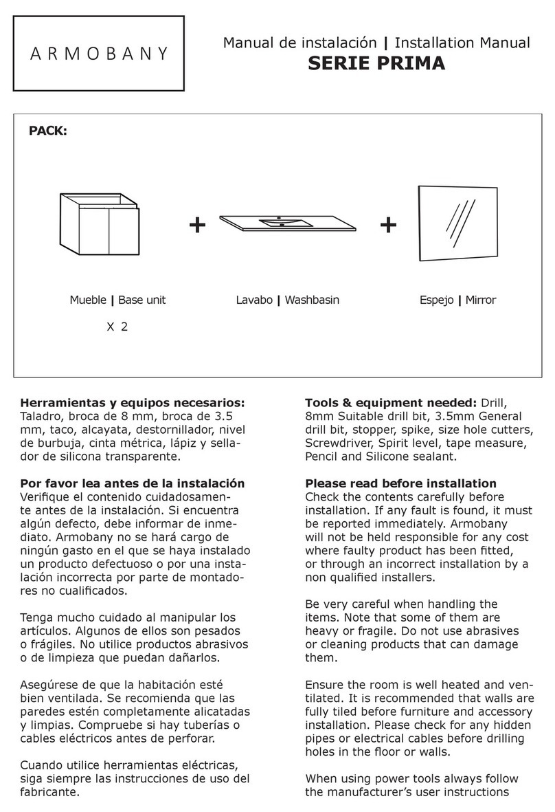 ARMO BANY PRIMA Series User manual