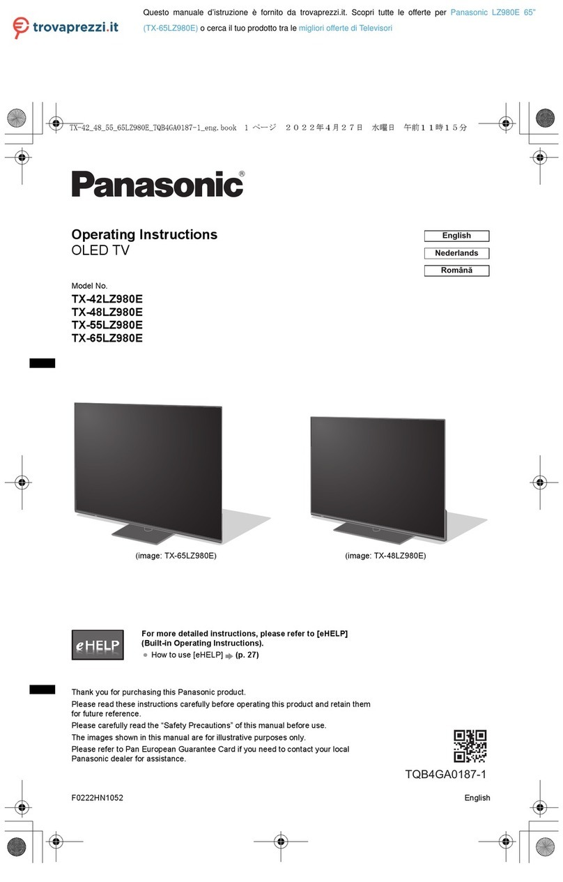 Panasonic TX-42LZ980E operating instructions