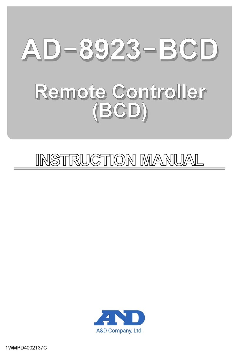 A&D AD-8923-BCD instruction manual