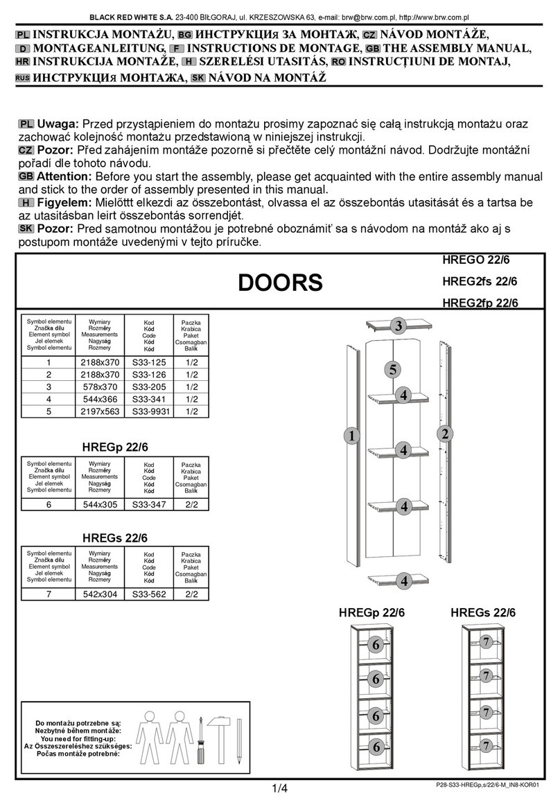 BLACK RED WHITE DOORS HREGO 22/6 Assembly manual BLACK RED WHITE DOORS HREGO 22/6 Assembly manual