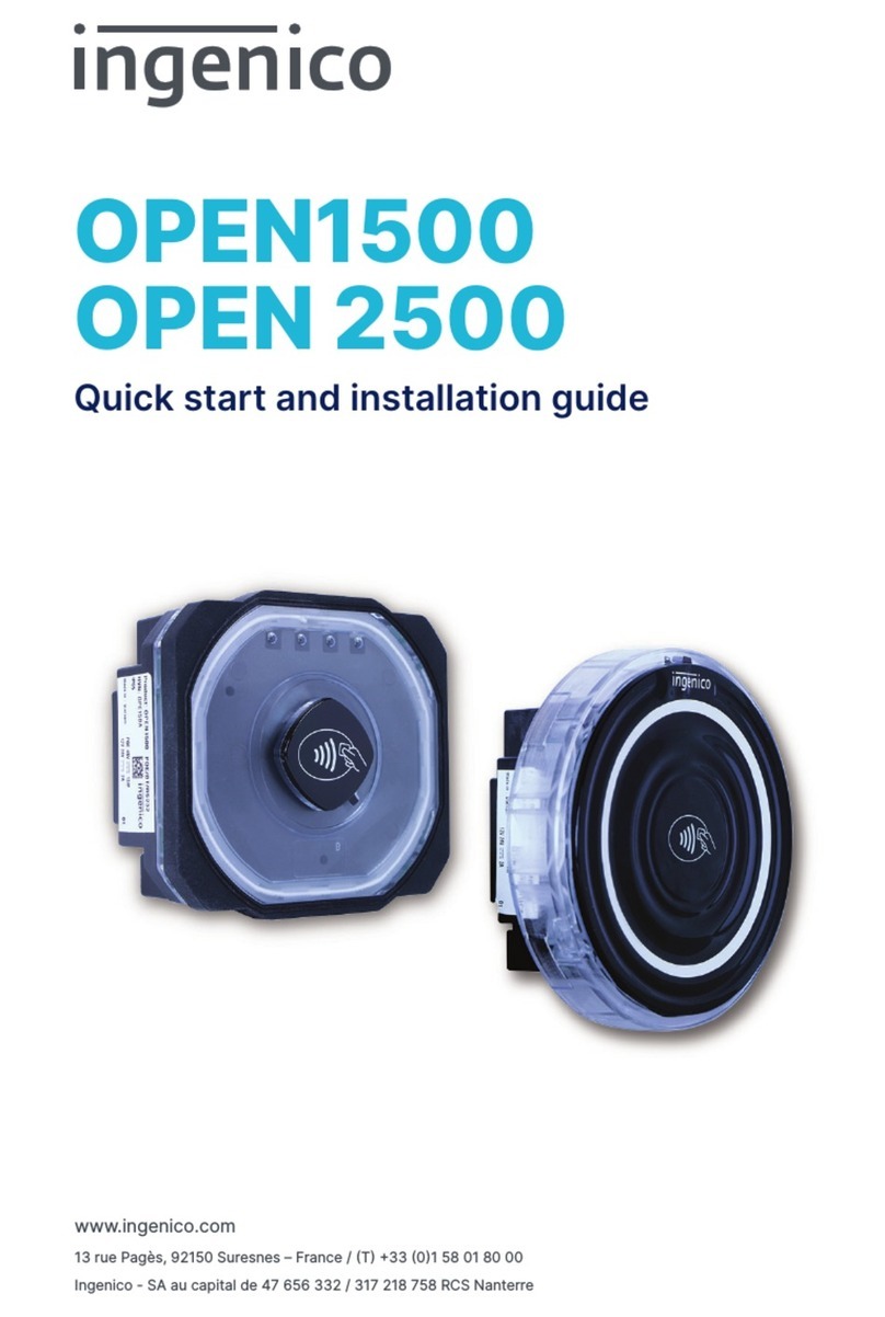 Ingenico group OPEN 2500 User manual Ingenico group OPEN 2500 User manual