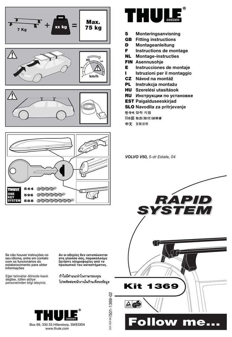 Thule Kit 1369 Fitting instructions Thule Kit 1369 Fitting instructions
