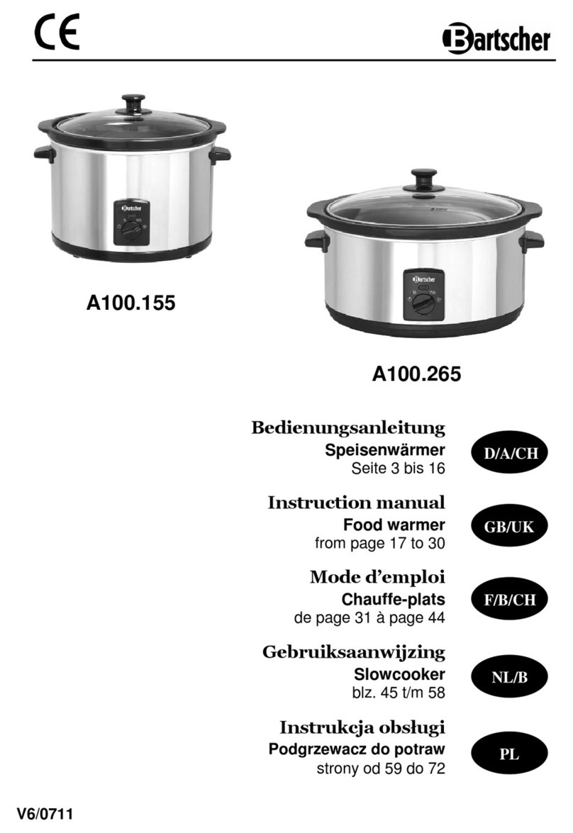 Bartscher A100265 instruction manual Bartscher A100265 instruction manual