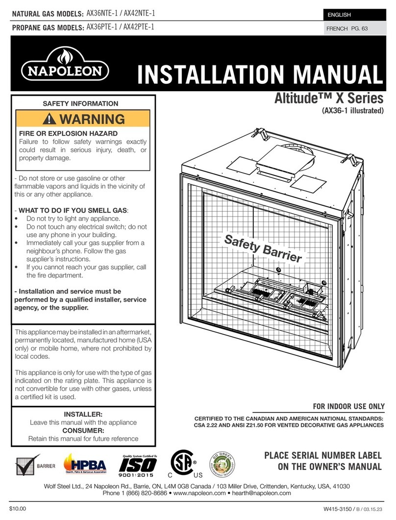 Napoleon Altitude AX36NTE-1 User manual