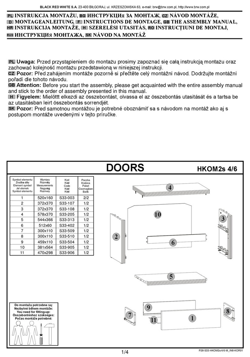 BLACK RED WHITE DOORS HKOM2s 4/6 Assembly manual