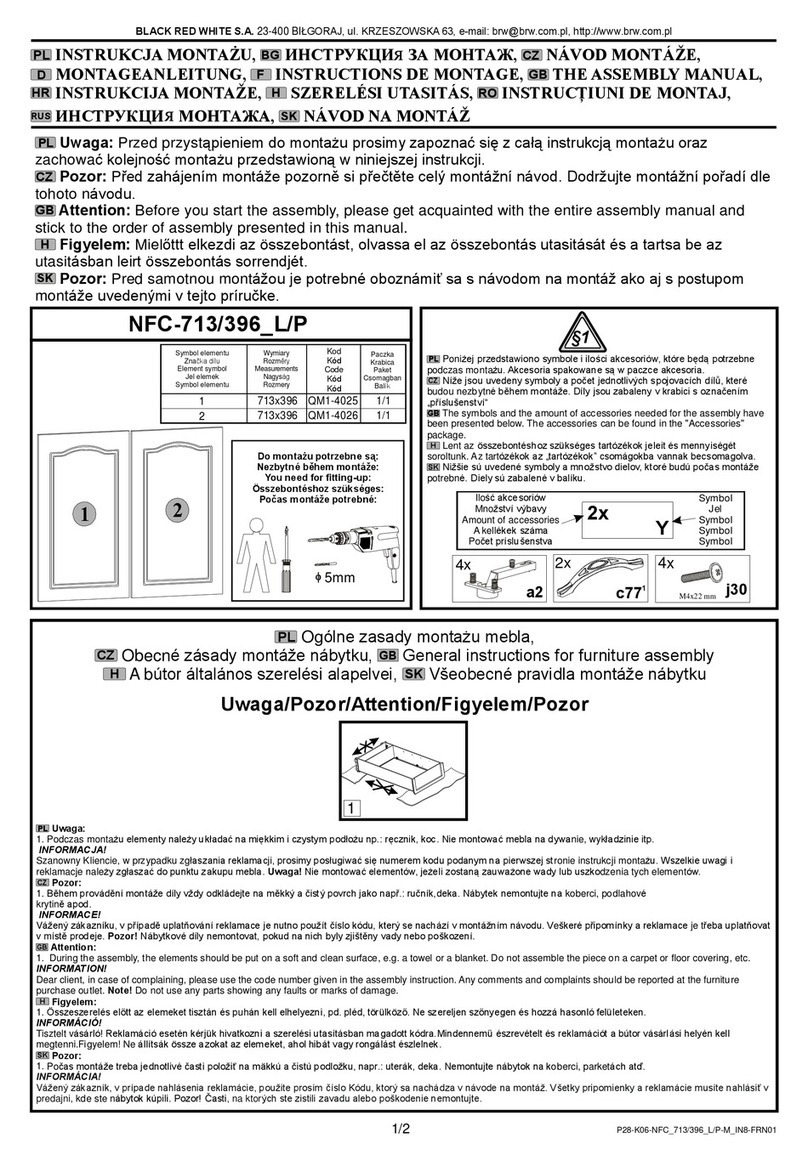 BLACK RED WHITE NFC-713/396 L/P Assembly manual