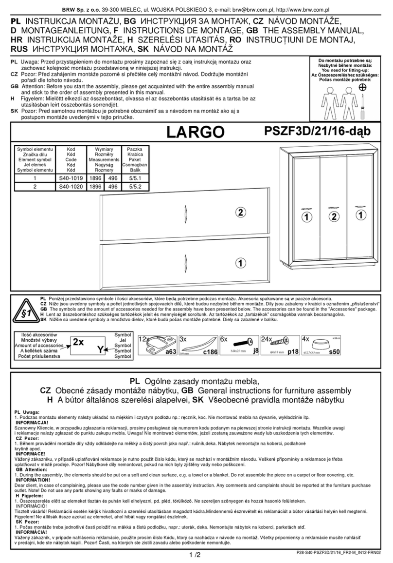 BLACK RED WHITE LARGO PSZF3D/21/16-dab User manual