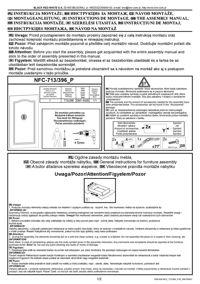 BLACK RED WHITE NFC-713/396 P Assembly manual BLACK RED WHITE NFC-713/396 P Assembly manual