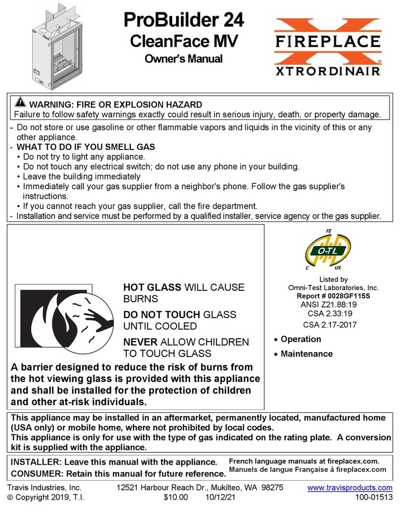 FireplaceXtrordinair ProBuilder 24 CleanFace MV User manual