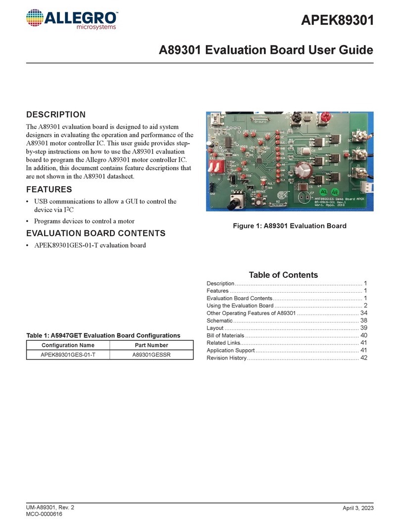 Allegro Industries A89301 user guide Allegro Industries A89301 user guide