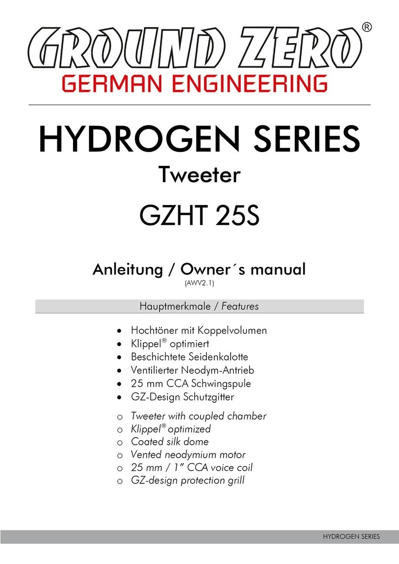 Ground Zero HYDROGEN SERIES owner's manual