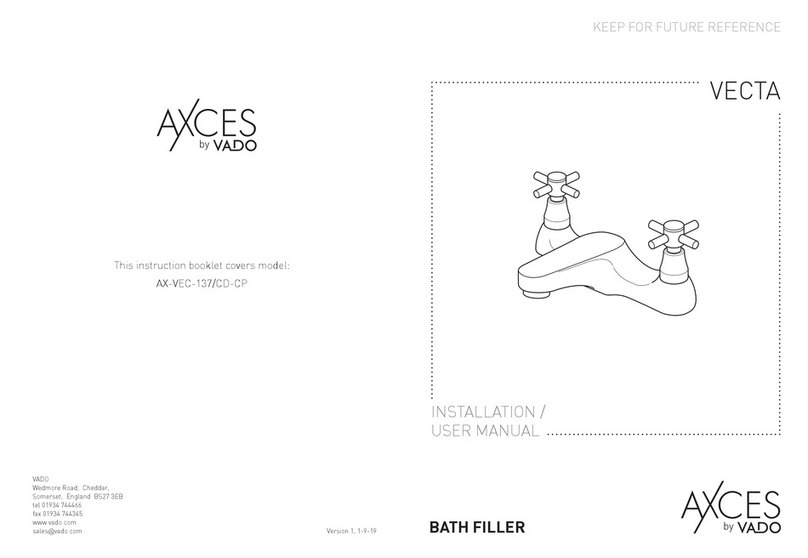 VADO Axces Vecta AX-VEC-137/CD-CP User manual