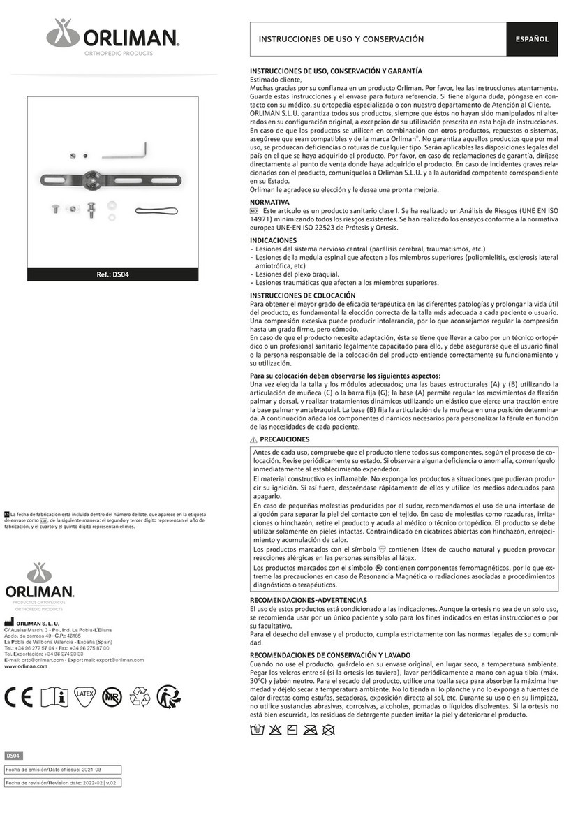 Orliman DS04 Operation instructions