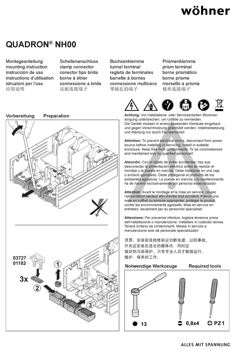 Wöhner QUADRON NH00 Mounting instruction