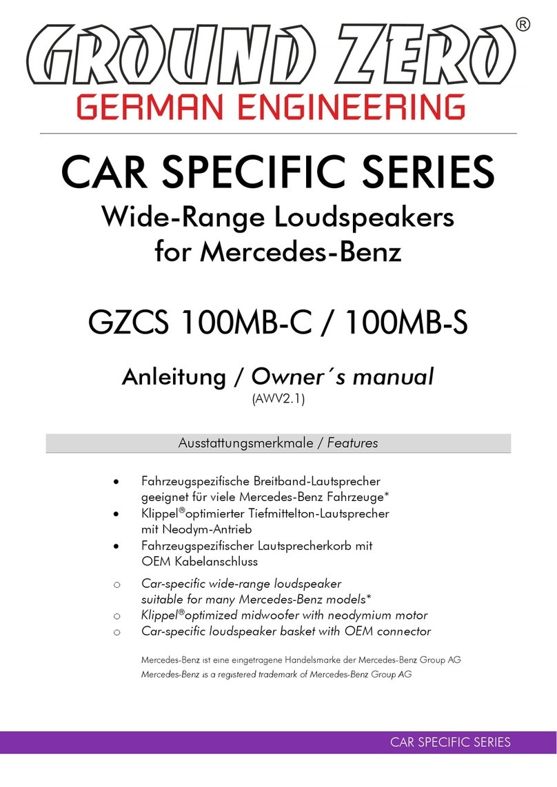 Ground Zero GZCS 100MB-C User manual