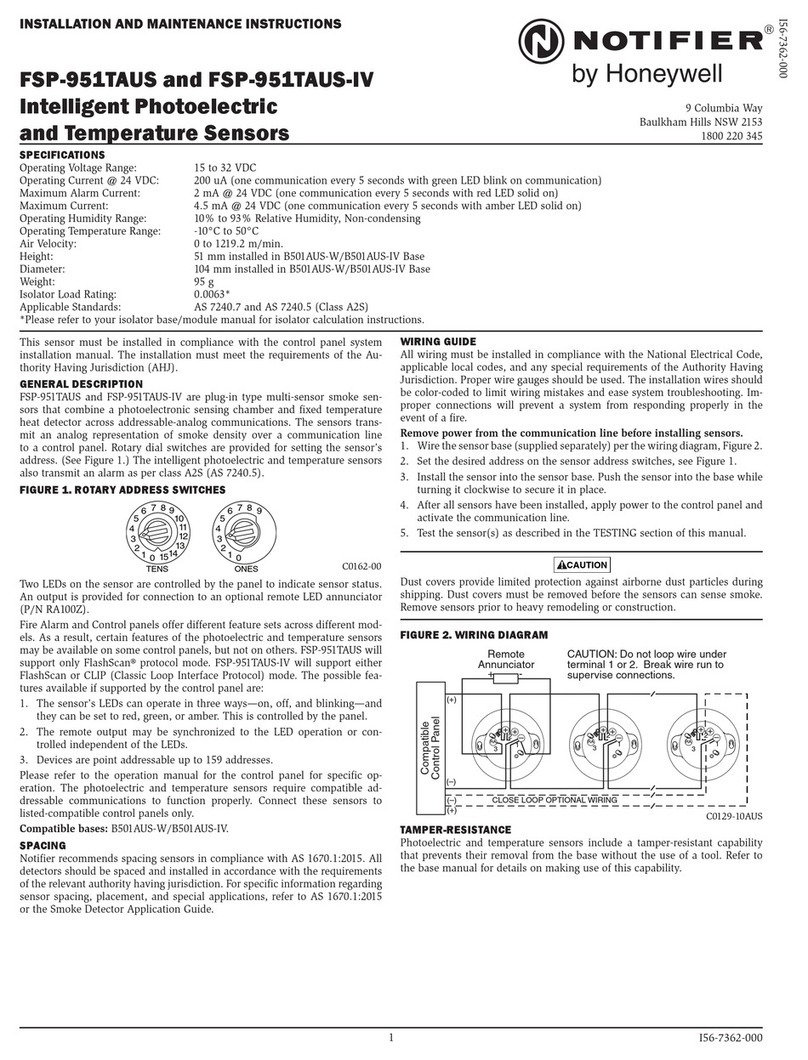Honeywell Notifier FSP-951AUS User manual Honeywell Notifier FSP-951AUS User manual
