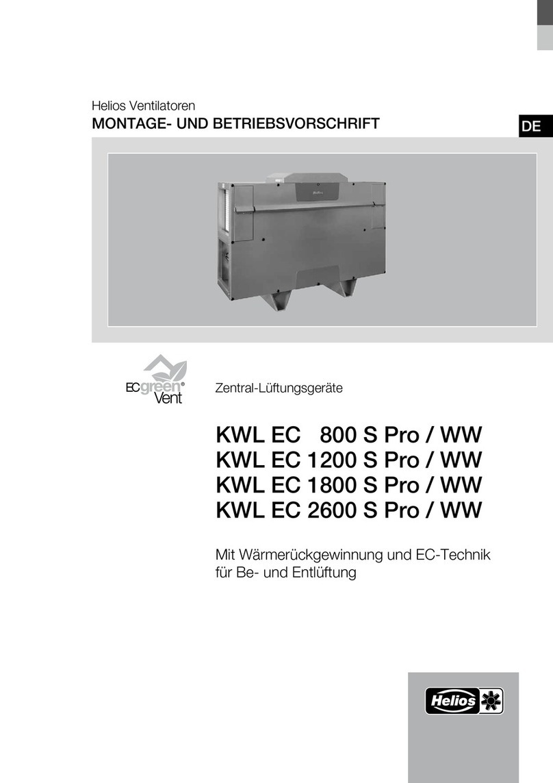 Helios KWLEC 800 S Pro Installation and operating instructions