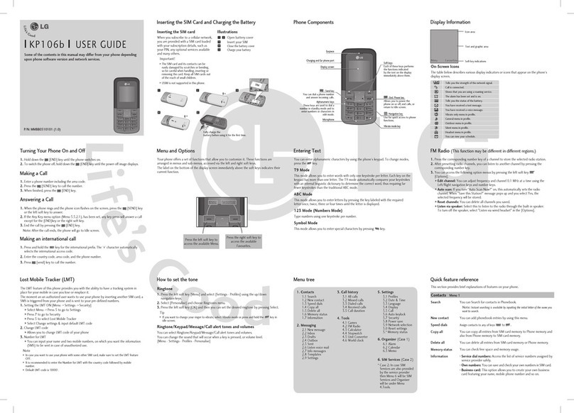 LG KP106b user guide
