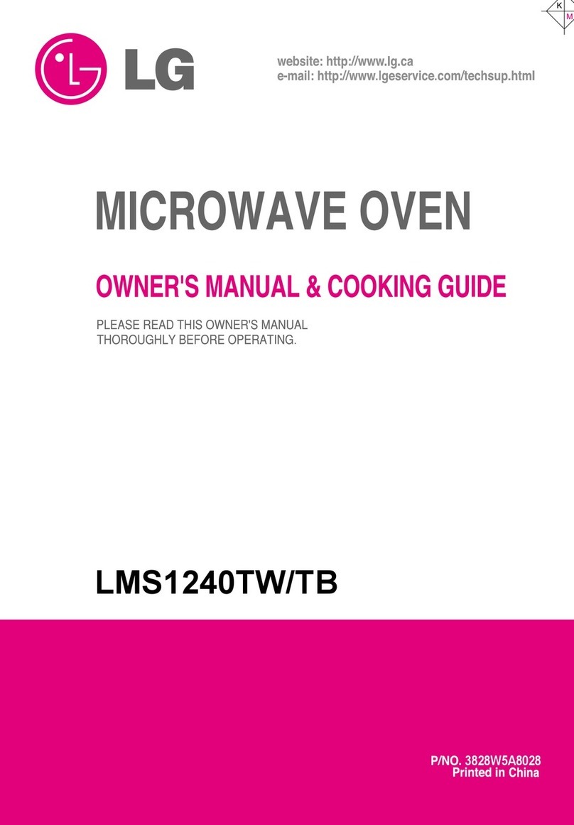 LG LMS1240TW/TB Use and care manual