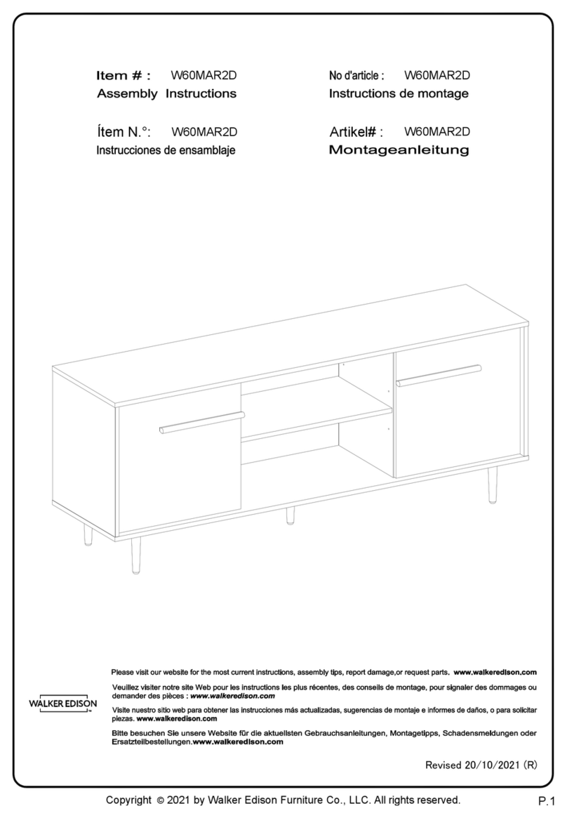 Walker Edison W60MAR2D User manual
