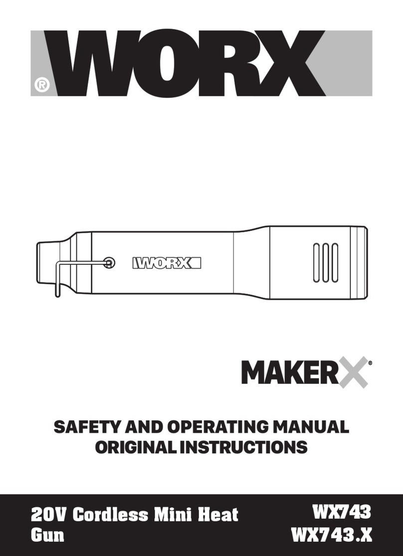 Worx MakerX WX743.9 Safety and operating manual