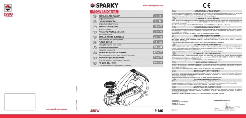 Sparky Group P 160 Original instructions Sparky Group P 160 Original instructions