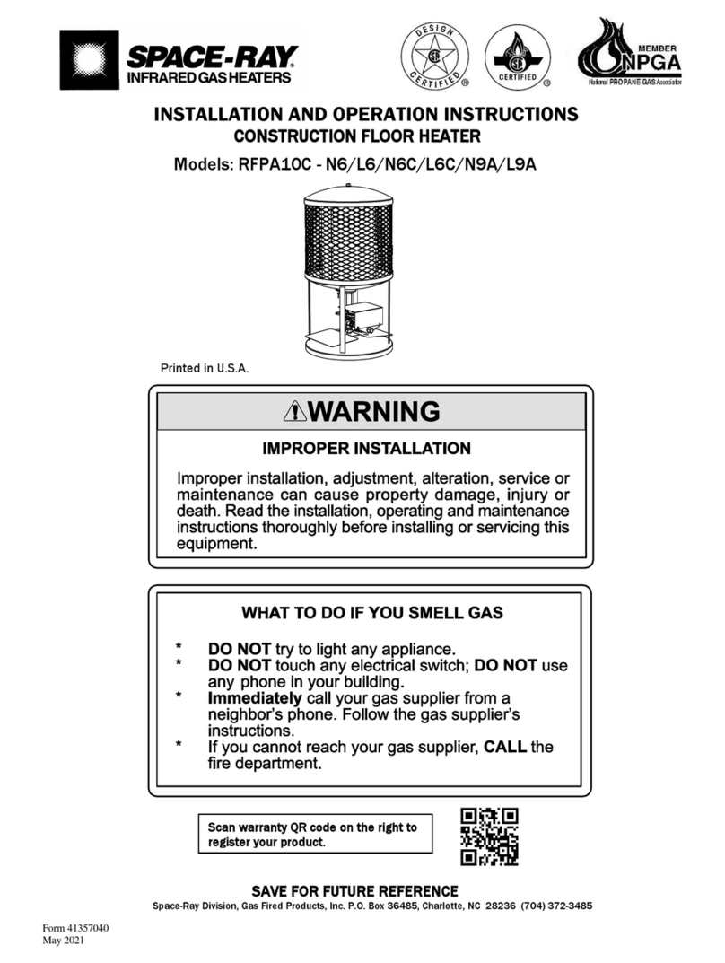 Space-Ray RFPA10C-N6 Installation instructions