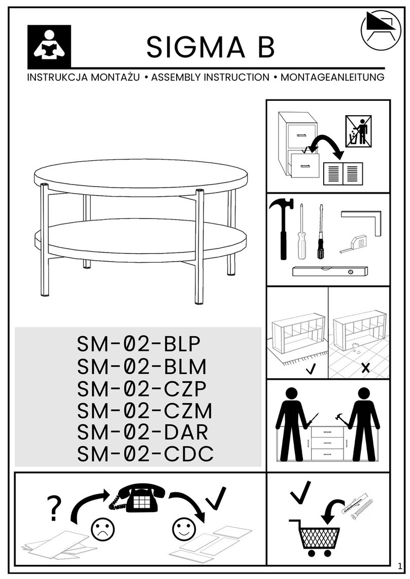 Moderno SIGMA B SM-02-BLP Assembly instruction Moderno SIGMA B SM-02-BLP Assembly instruction